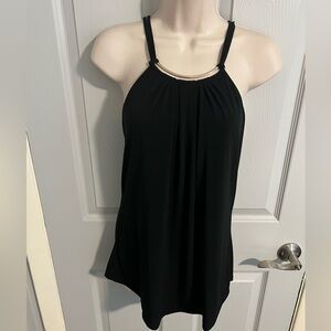 Women’s Sleeveless Top by Worthington, Halter Style, Size Large, Black
